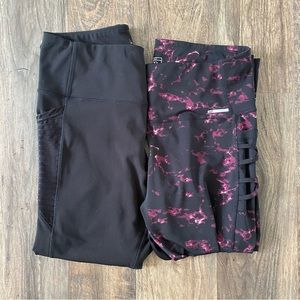 Bundle 2 pairs 2X athletic workout leggings with pockets